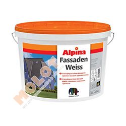 Акриловая фасадная краска Alpina Fassadenweiss B1, 5л