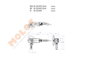 Угловая шлифовальная машина Metabo W 26-230 MVT (606474000)