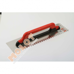 Гладилка для гипса (480 мм) с двухкомпонентной ручкой, зуб 4X4 мм